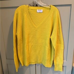 NWOT Old Navy Citron V-Neck Knit Sweater SZ L